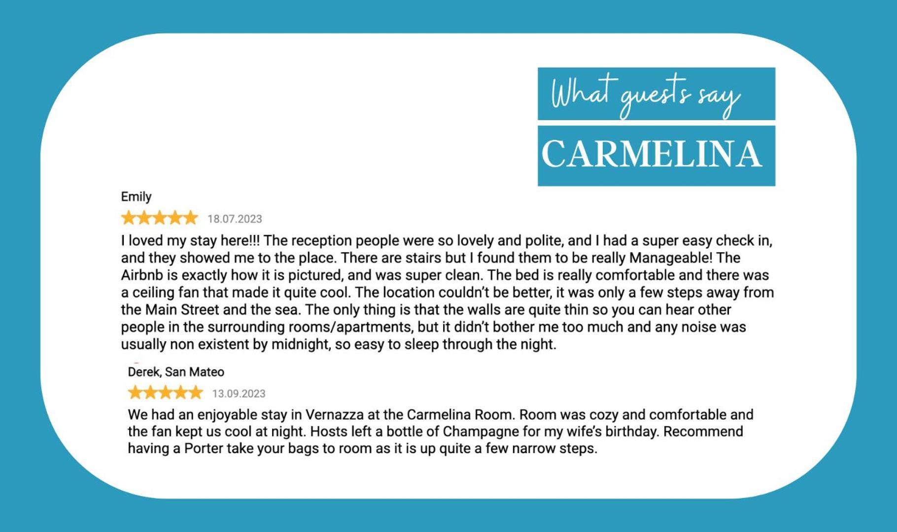 ורנאצה Carmelina Room מראה חיצוני תמונה